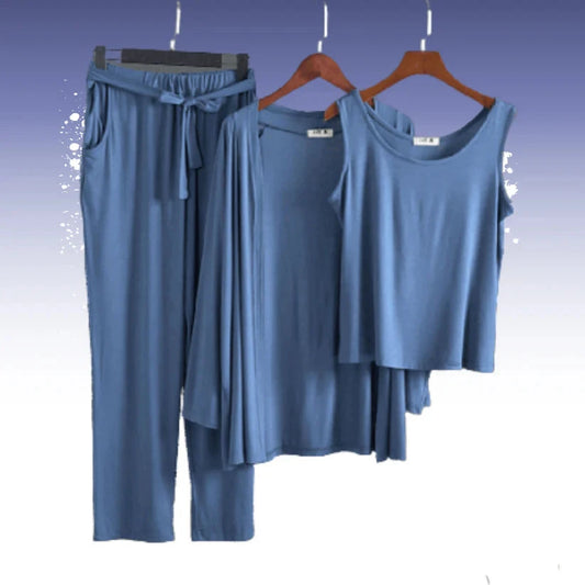 Jean Blue 03 Pcs Sleep Wear For Her