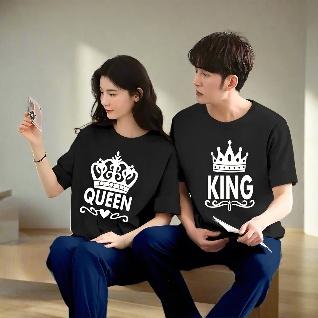 Queen & King Couple Night Suit for Men and Women Pack of 2 (7 colours)